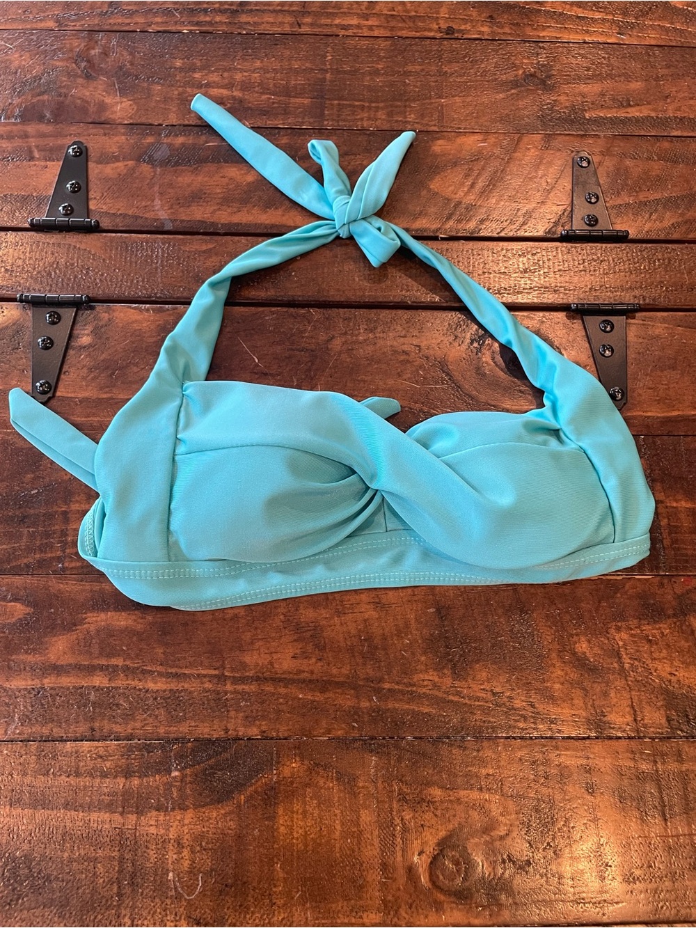Unk Turquoise Halter Bikini Top